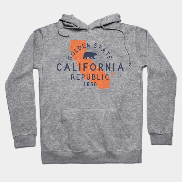 Vintage California Republic, I Love CA - Cali Life Hoodie by sayed20